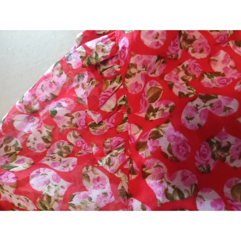 Cece Blouse Size S 69$ Tag Heart Pattern - Picture 5 of 7